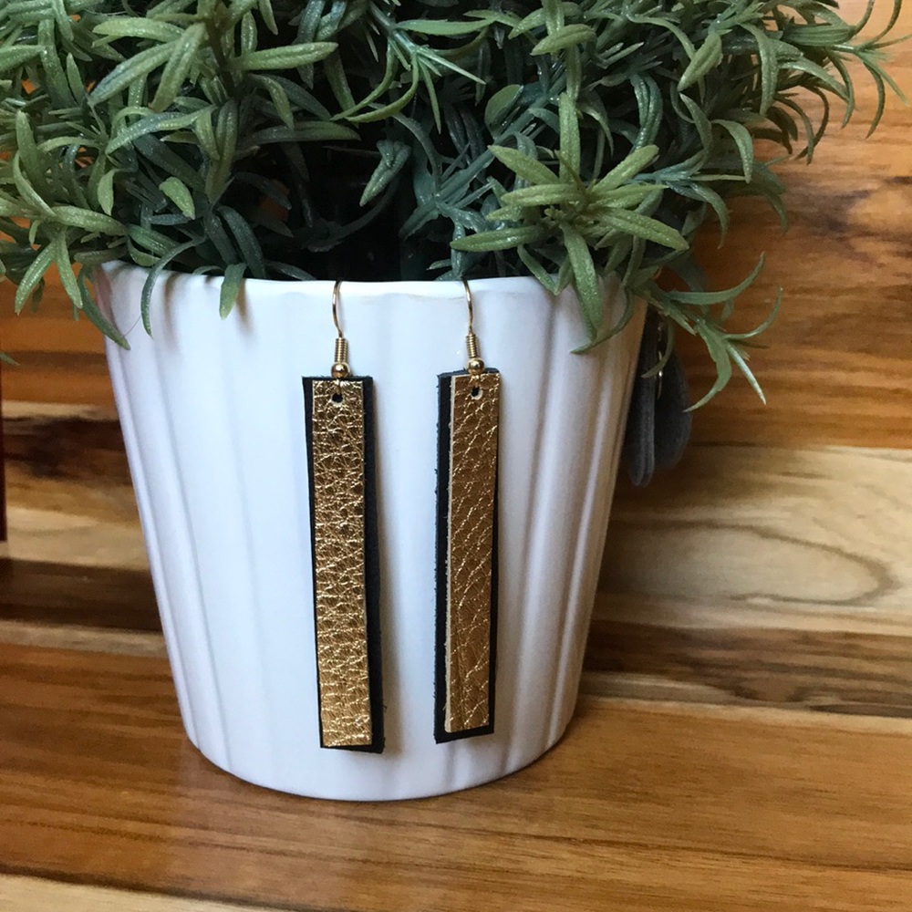 Handmade  GENUINE LEATHER Earrings